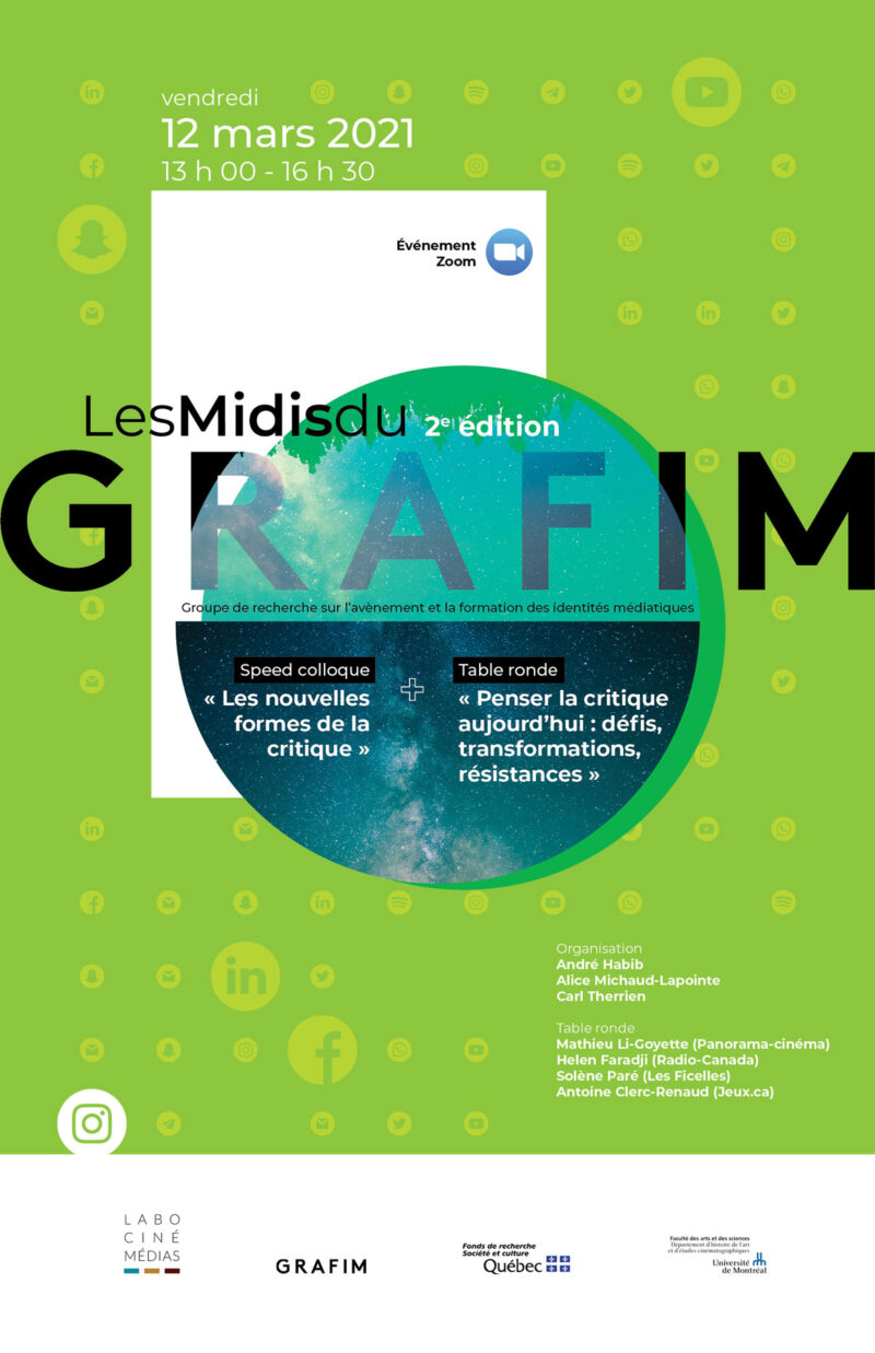 Affiche Midis du Grafim 2e edition