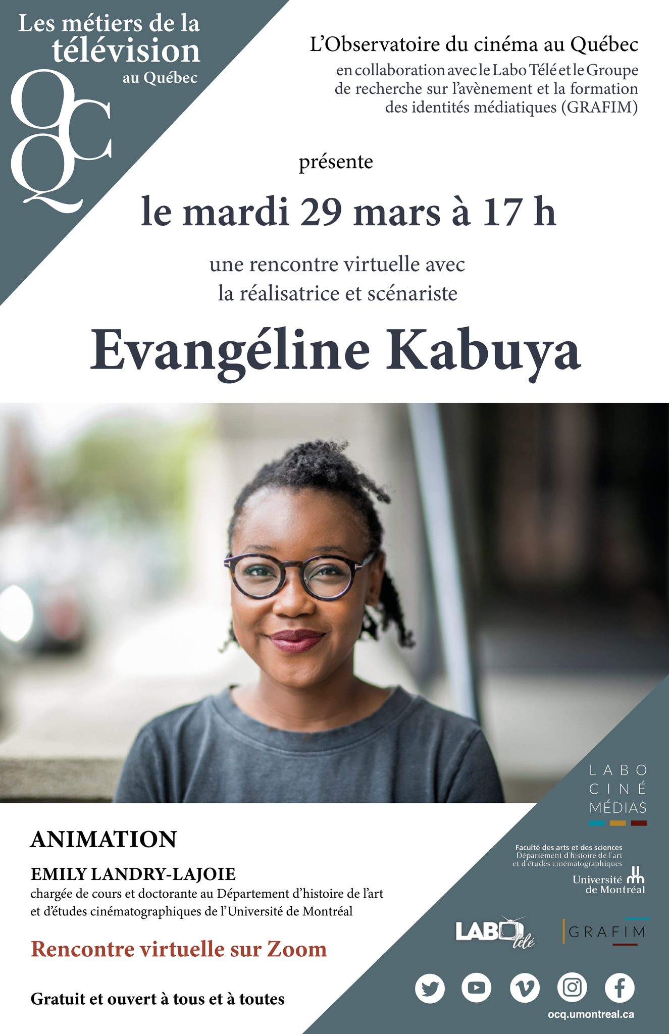 You are currently viewing 29/03/2022 - Rencontre virtuelle avec Evangéline Kabuya