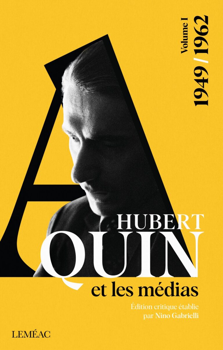 Read more about the article Parution de l'édition critique de l'oeuvre médiatique d'Hubert Aquin