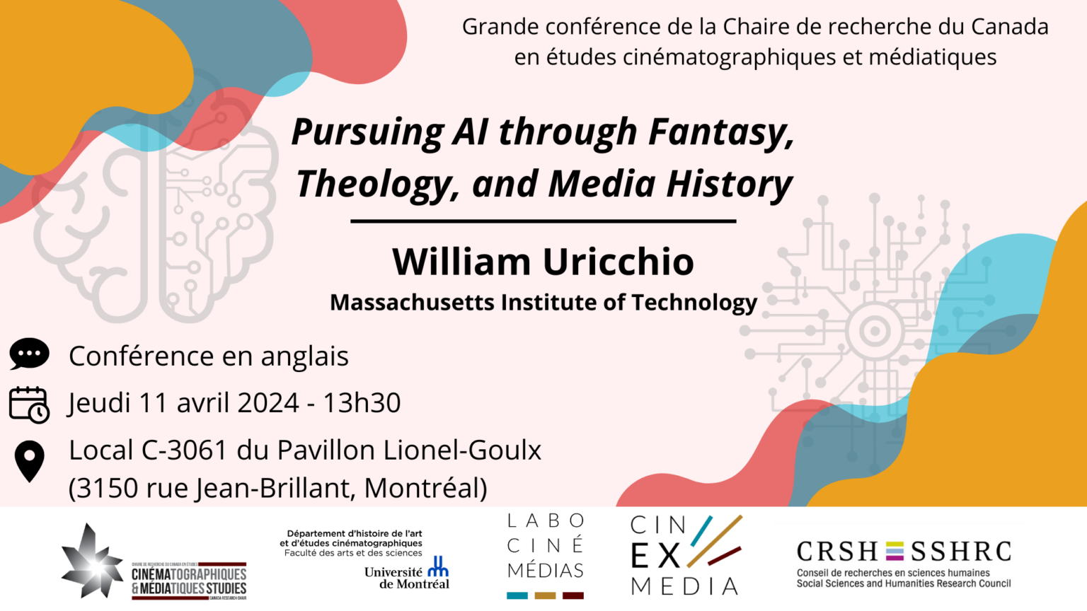William Uricchio (MIT) invité aux Grandes conférences de la Chaire en ...