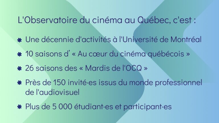 Read more about the article Observatoire du cinéma au Québec - Campagne philanthropique 2024-2025